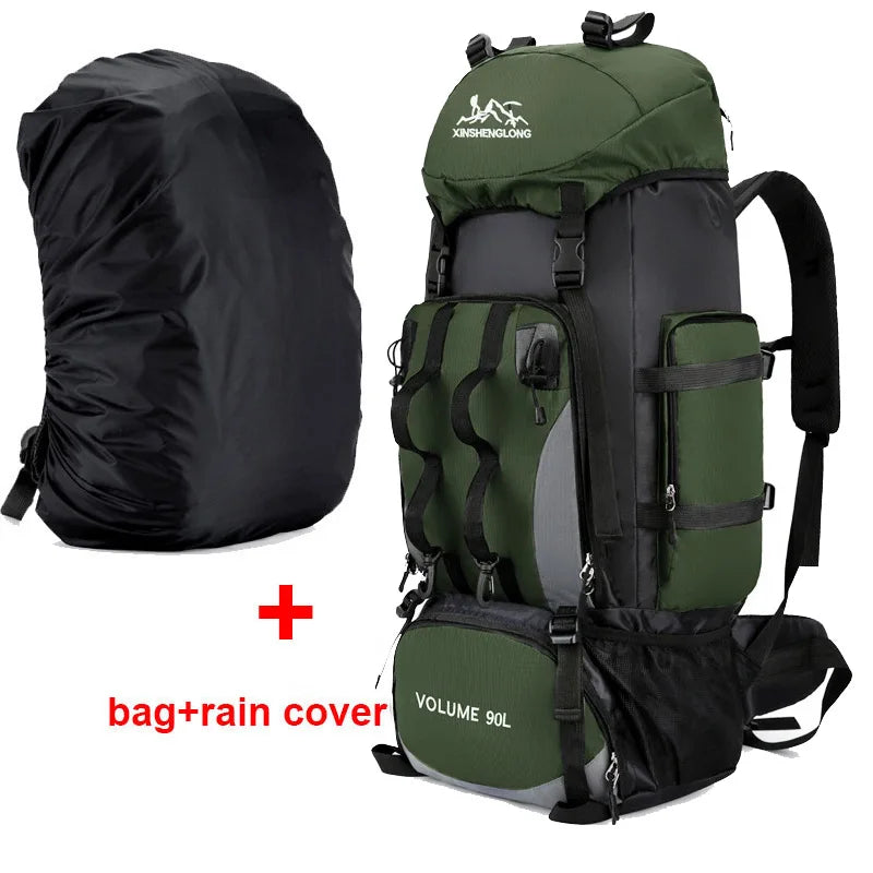 Experience the Great Outdoors with Our 90L Waterproof Hiking and Camping Backpack - Your Ultimate Adventure Companion!