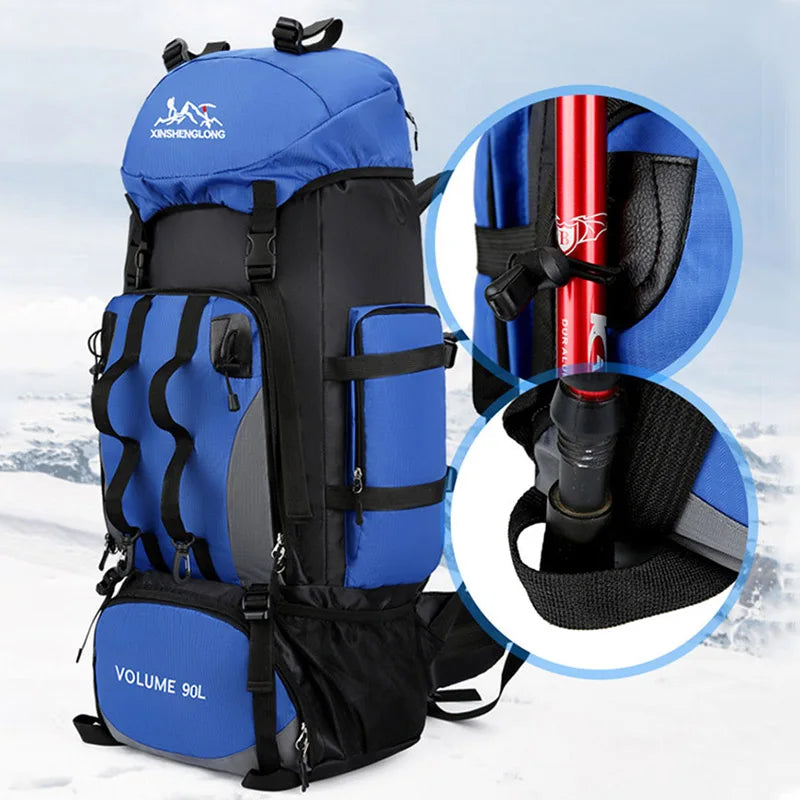 Experience the Great Outdoors with Our 90L Waterproof Hiking and Camping Backpack - Your Ultimate Adventure Companion!