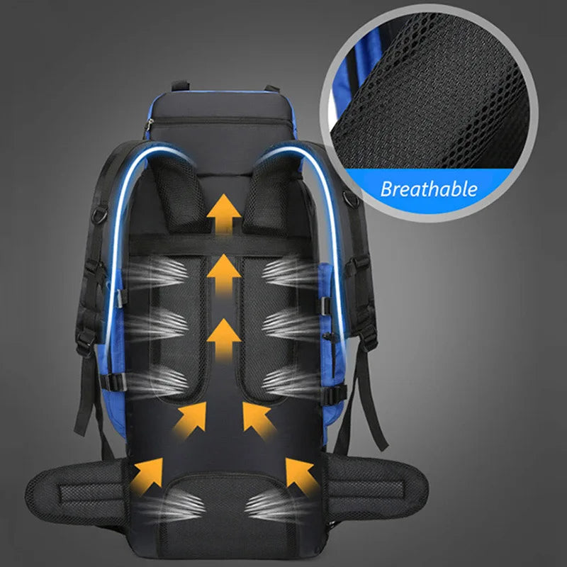 Experience the Great Outdoors with Our 90L Waterproof Hiking and Camping Backpack - Your Ultimate Adventure Companion!